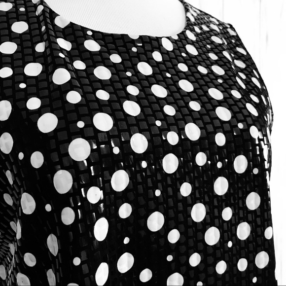 Vintage Black/White Polka Dot Top 60’s Style - Picture 3 of 8